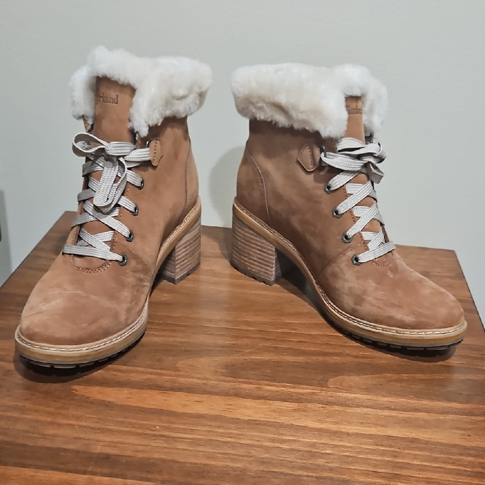 Timberland Sienna High Waterproof Mid Hiker Boots - Rust Nubuck - Size 9.5